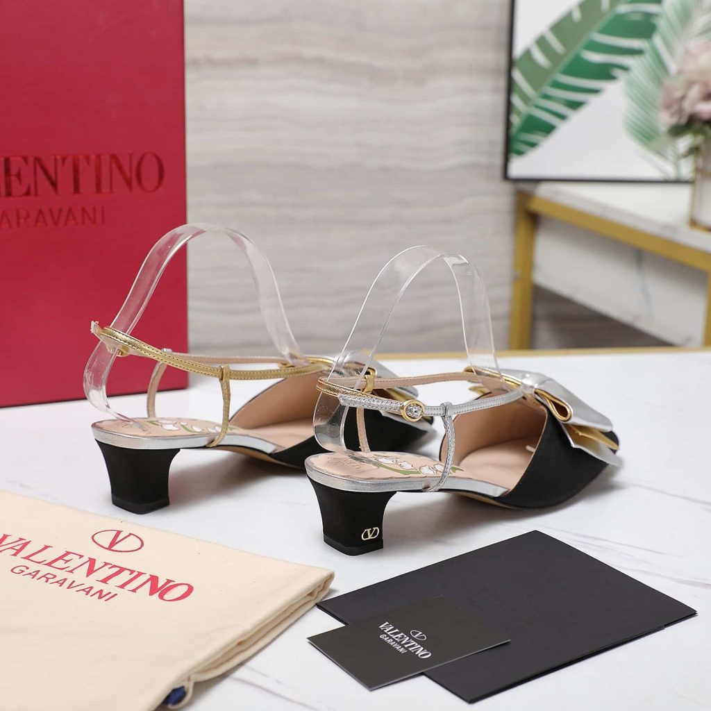 Valentino Bowow Slingback Pumps Black 6w2s0lb6qlj R1v - Image 5