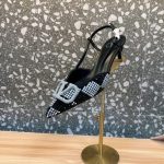 Valentino Vlogo Signature Back Strap Crystal High Heels Black - Image 4
