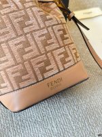 Fendi Mon Tresor Canvas Bag With Ff Embroidery 23cm - Image 6