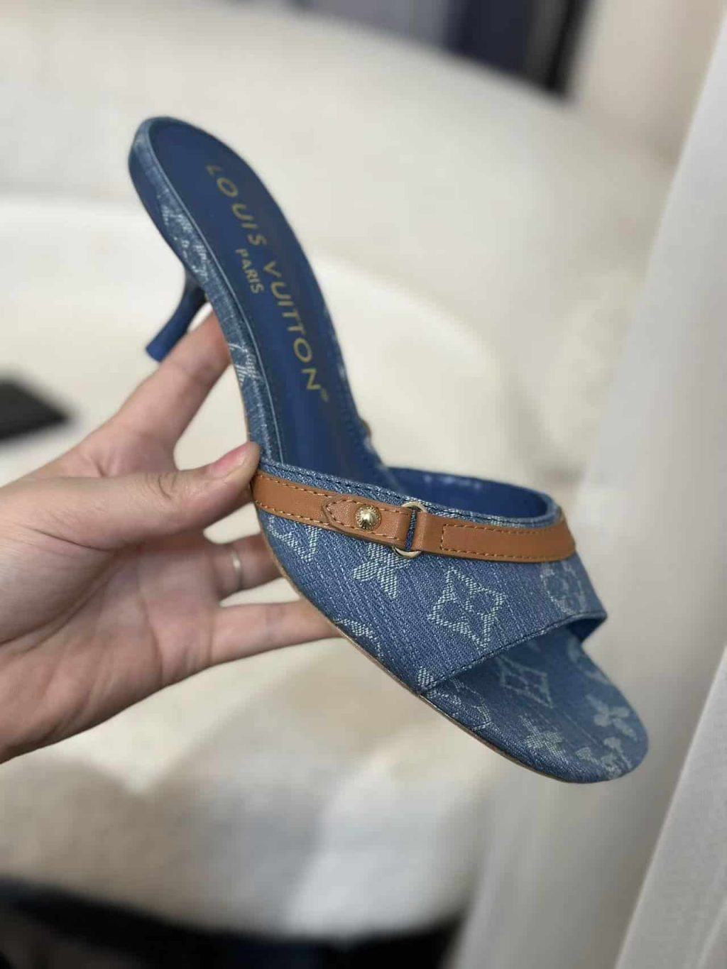 Louis Vuitton Neo Revival Mule Denim Blue 1Acizb - Image 3