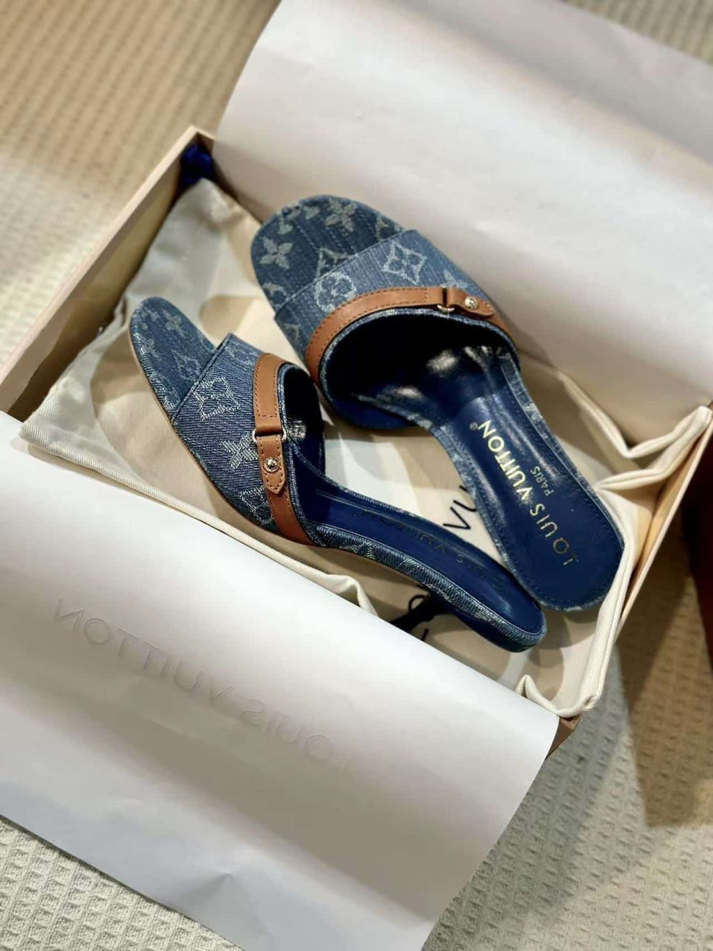 Louis Vuitton Neo Revival Mule Denim Blue 1Acizb - Image 6