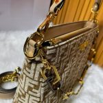 Fendi Olock Zip Dove Browntapestry Fabric Bag 8Br805Alfvf1Iqu - Image 5