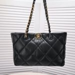 Chanel Quilted 19 East West Shopping Bag Black 35Cm - Image 6