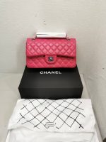 Chanel Classic Medium Flap Bag With Silver Hardware Dark Pink 25cm - Image 6