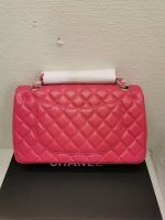 Chanel Classic Medium Flap Bag With Silver Hardware Dark Pink 25cm - Image 7