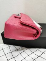 Chanel Classic Medium Flap Bag With Silver Hardware Dark Pink 25cm - Image 9