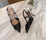 Valentino Garavani Vlogo Signature Patent Leather Slingback Pump Black 4W2S0R01Tmk 0No - Image 3