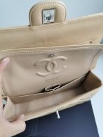 Chanel Cc Timeless Lined Flap Caviar Bag Dark Beige 26Cm - Image 8