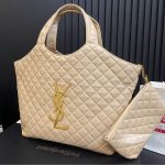 Saint Laurent Icare Maxi Shopping Bag In Quilted Beige 50Cm 698651AABR89748 - Image 3