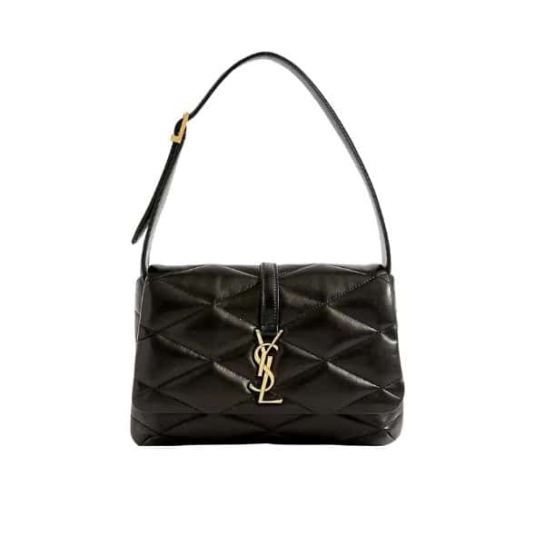 YSLB1.jpg Saint Laurent Le 57 Quilted Leather Shoulder Bag Black 23Cm - Image 1