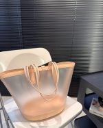 Saint Laurent Panier Medium In Vinyl And Vegetable Tanned Leather Brown 28 Cm 773697Fac0F2275 - Image 5