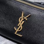 Saint Laurent Belt Bag Ysl Logo Appliquéd Leather Black 25Cm - Image 7