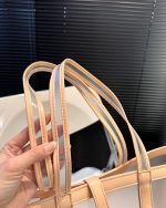 Saint Laurent Panier Medium In Vinyl And Vegetable Tanned Leather Brown 28 Cm 773697Fac0F2275 - Image 7