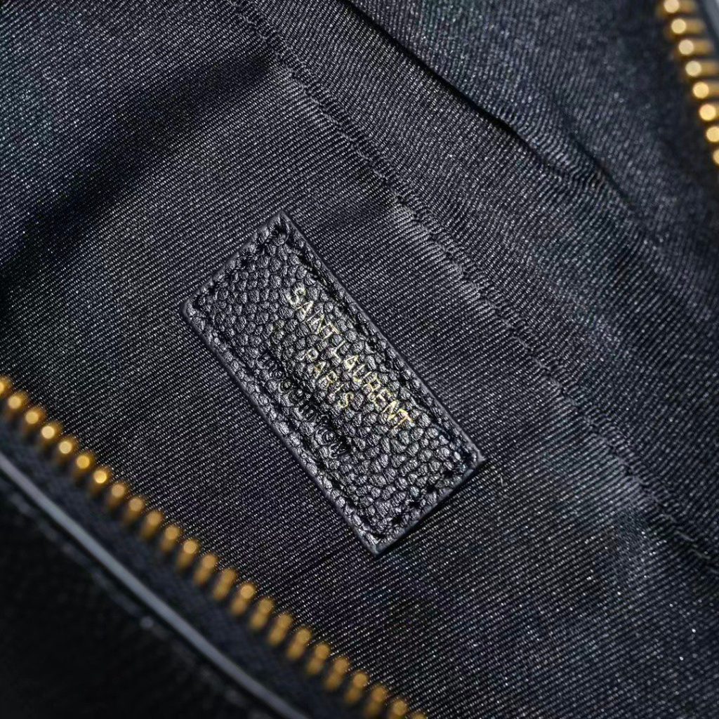 Saint Laurent Belt Bag Ysl Logo Appliquéd Leather Black 25Cm - Image 3