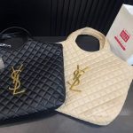 Saint Laurent Icare Maxi Shopping Bag In Quilted Beige 50Cm 698651AABR89748 - Image 4