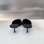Saint Laurent Barbara Mules Satin In Black 7869079Qn001000 - Image 7