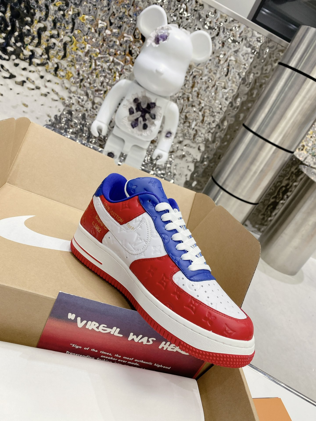 Louis Vuitton x Nike Air Force 1 fashion sneakers - Image 4