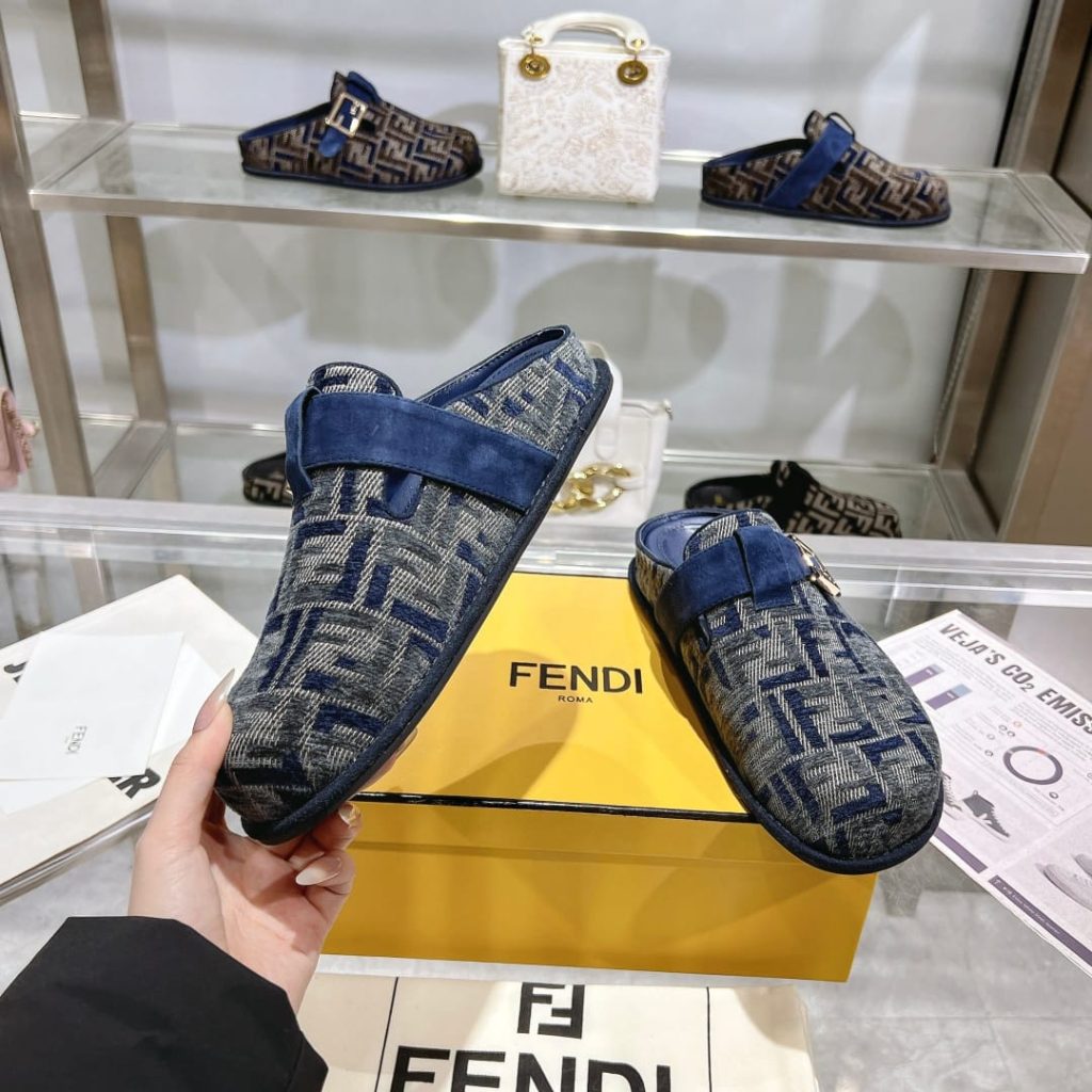 Fendi Feel Ff Mules Denim Blue 8r8448akzpf1pz7 - Image 9