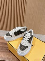 FENDI Match Canvas and suede platform low-tops Sneakers - Image 2
