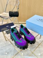 Prada thick-sole genuine leather shoes for couples - Image 2