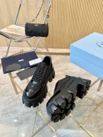 Prada thick-sole genuine leather shoes for couples - Image 4