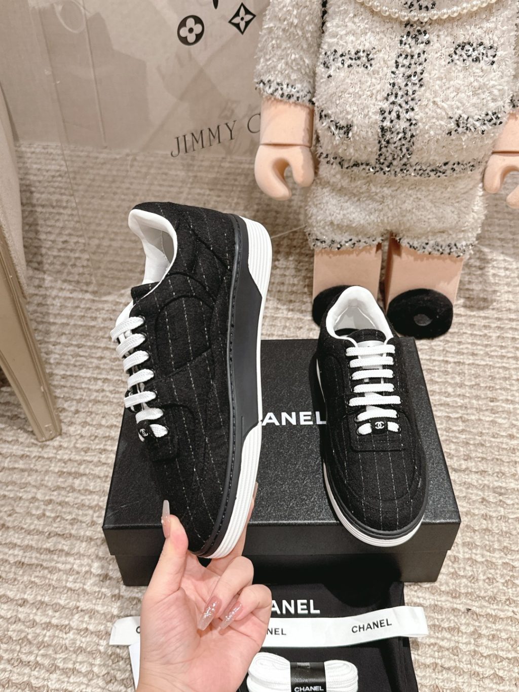CHANEL Wool & Mixed Fibers Sneakers - Image 4