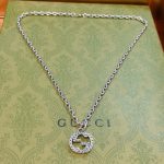 Gucci Interlocking Pendant Necklace Silver ‎455307 J8400 0811 - Image 6