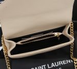 Saint Laurent Collège Medium Chain Bag In Quilted Leather Beige 24Cm 600279Brm072721 - Image 8