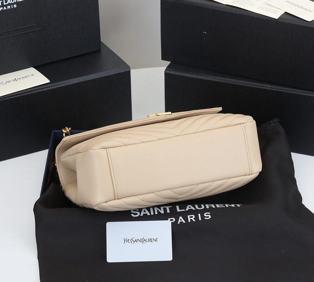 Saint Laurent College Medium In Quilted Leather Beige 24Cm 600279Brm072721 - Image 7
