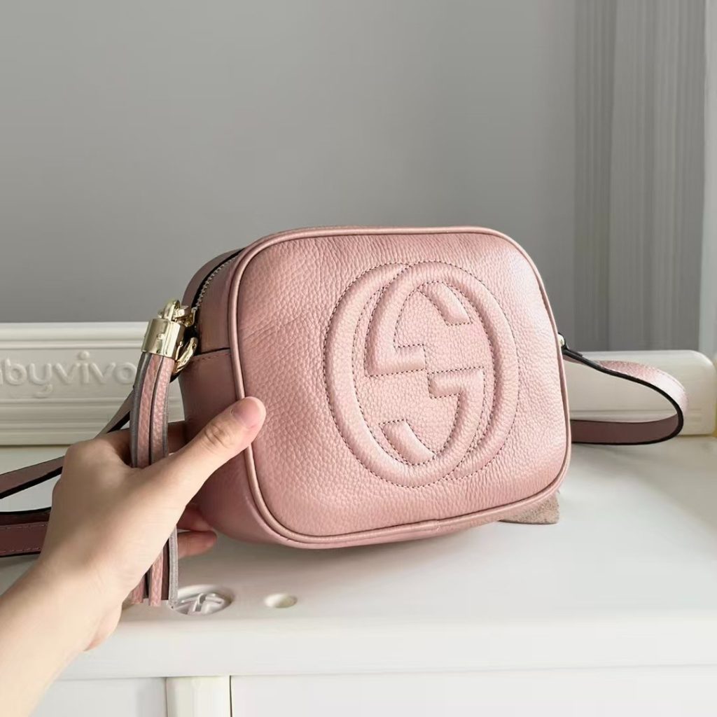 Gucci Soho Small Disco Bag Pink Leather 21Cm 308364 A7M0G 2754 - Image 4