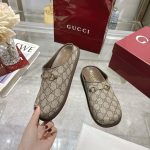 Gucci Women Mule With Horsebit Camel And Dark Brown Gg Canvas 837130 Fab10 2543 - Image 7