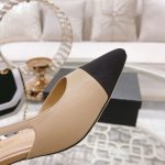 Chanel Slingbacks Grosgrain Beige & Black G31318 Y50006 C8378 - Image 8