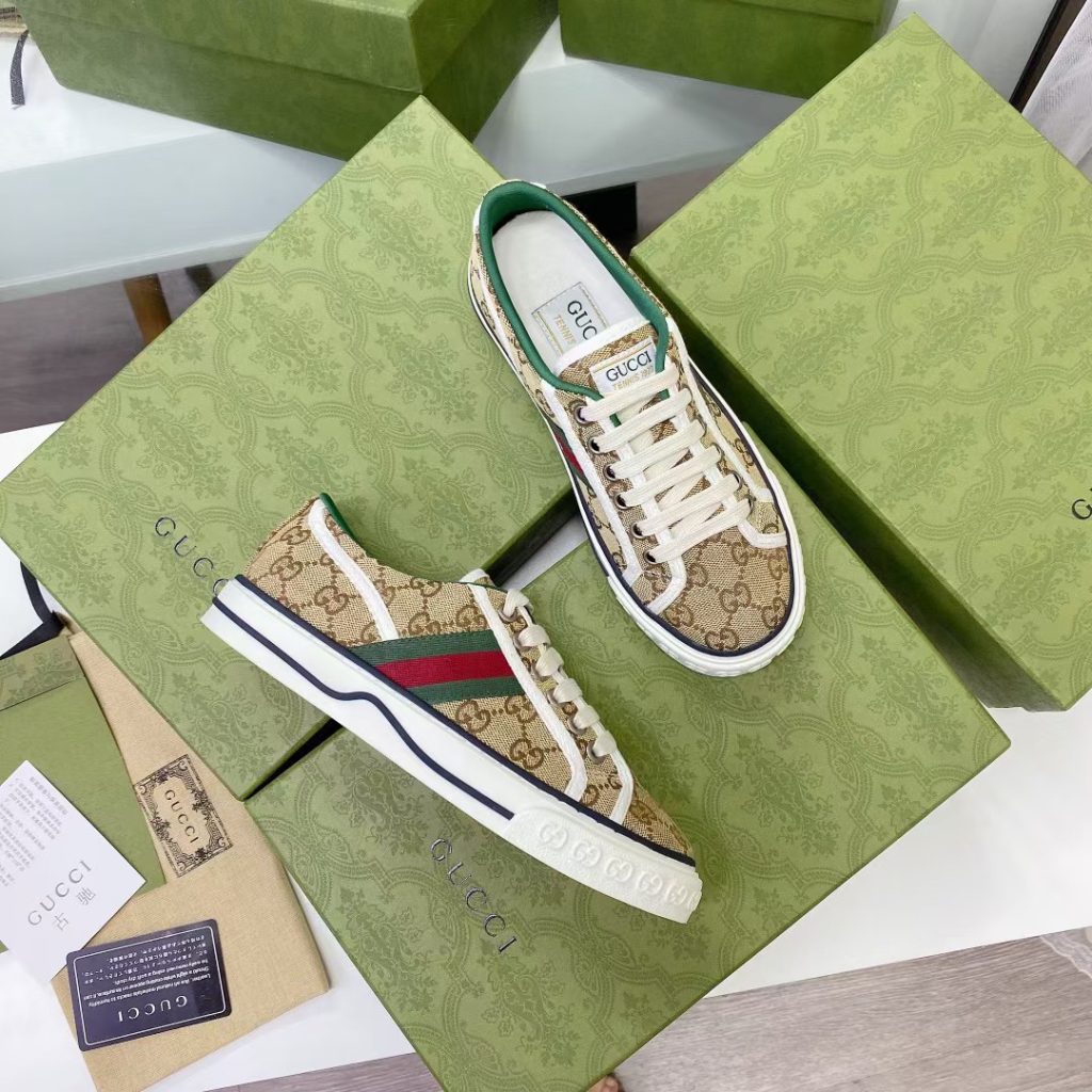 Gucci Tennis 1977 Sneaker Beige Abony 606111 Hvk20 9766 - Image 10