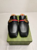 Gucci Women’S Princetown Slipper Double G Black Leather 423694 Dkhc0 1061 - Image 4