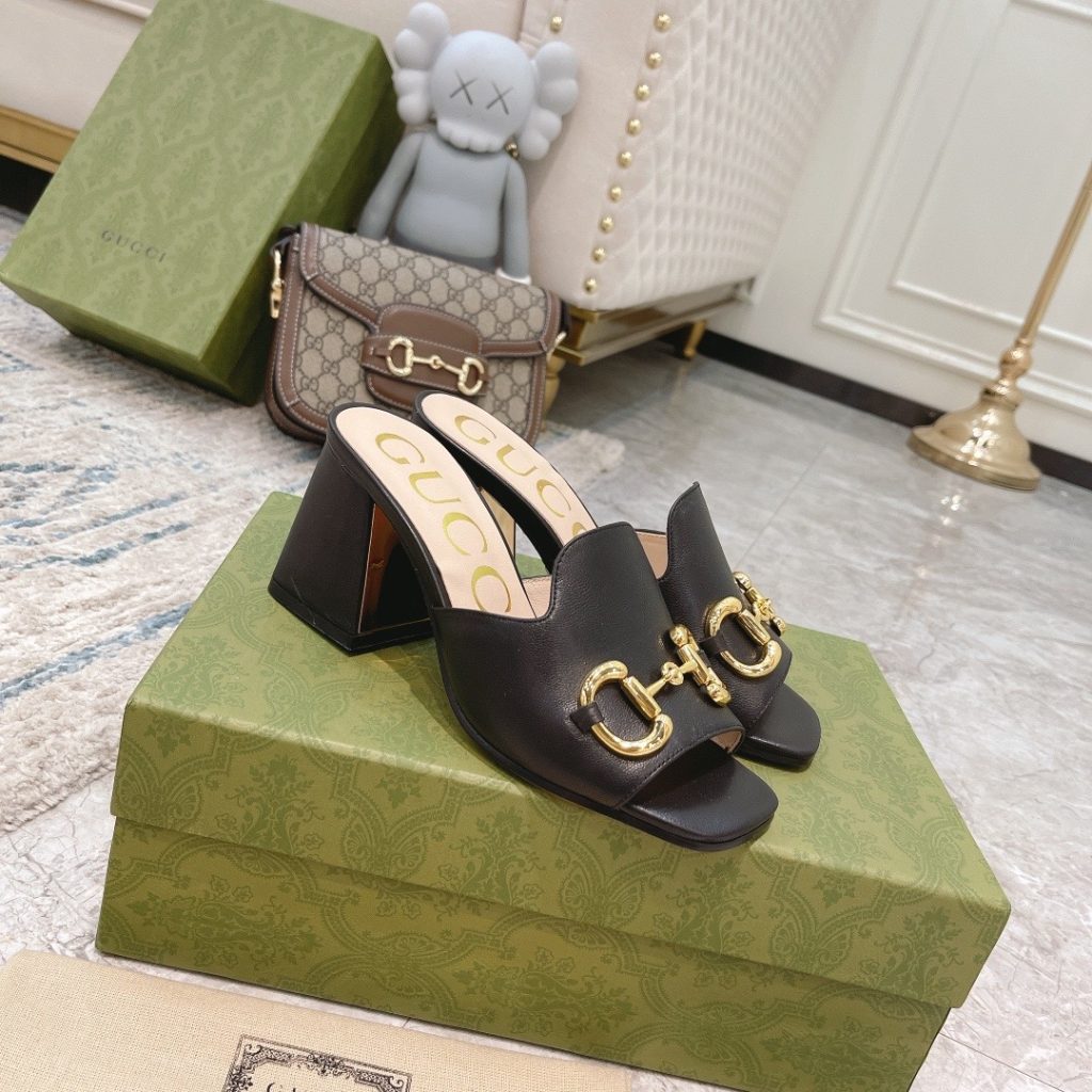 Gucci Women’s Slide Sandal With Horsebit Black 655412 BKO00 1000 - Image 4