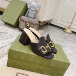 Gucci Women’s Slide Sandal With Horsebit Black 655412 BKO00 1000 - Image 4