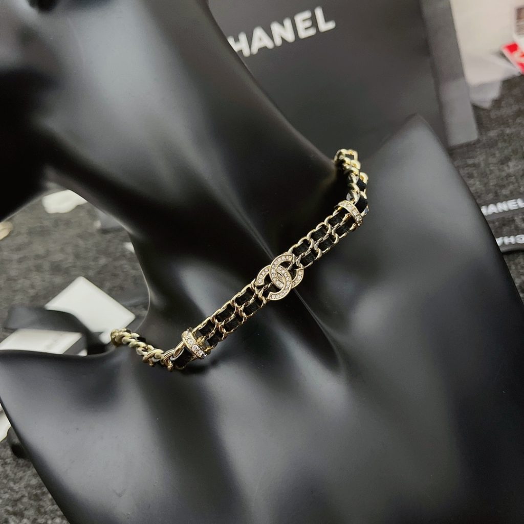 Chanel Chain Cc Champagne Choker Necklace Ab6890 B06537 Nf006 - Image 4