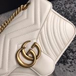 Gucci Gg Marmont Mini Shoulder Bag White Matelasse 22Cm ‎446744 Dtdit 9022 - Image 3