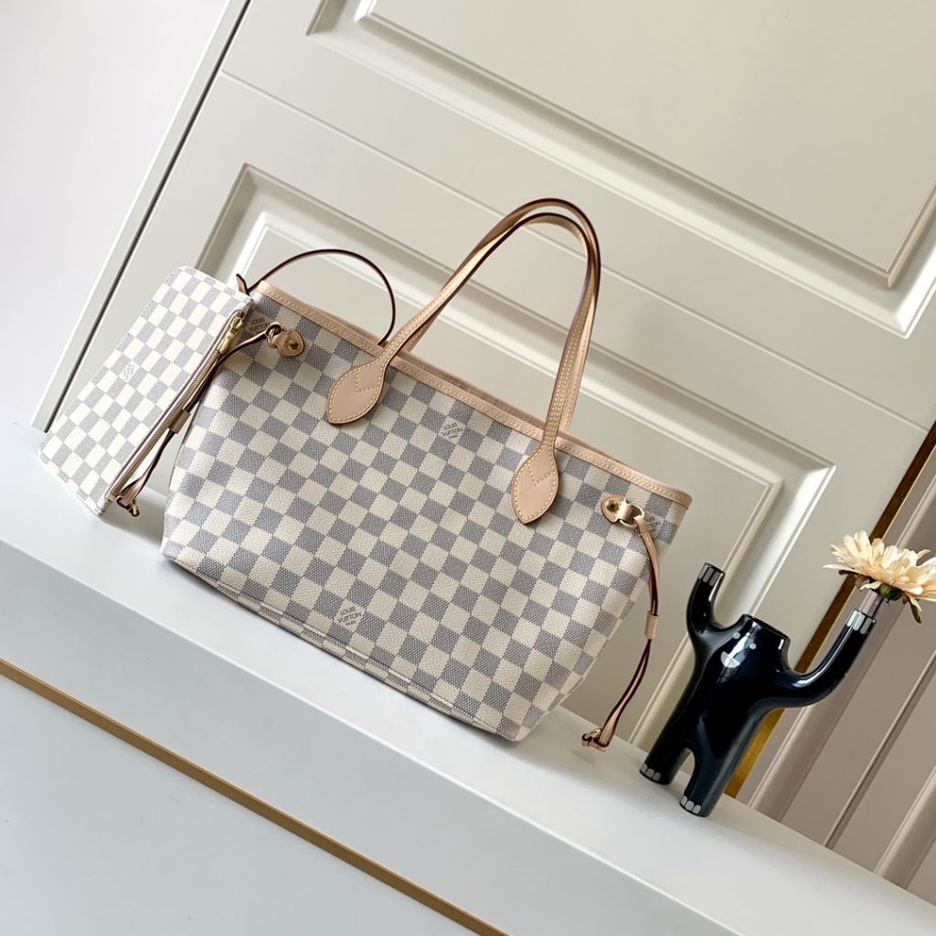 Louis Vuitton Neverfull PM Damier Azur Beige 29Cm N40605 - Image 3