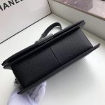 Chanel Boy Medium Handbag Sliver Hardware Black 25Cm A67086 Y09953 94305 - Image 7