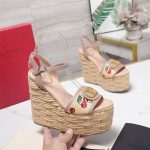 Valentino Garavani Natural Logo Wedges Sandal Beige 6W0S0Ly9Cec32H - Image 4