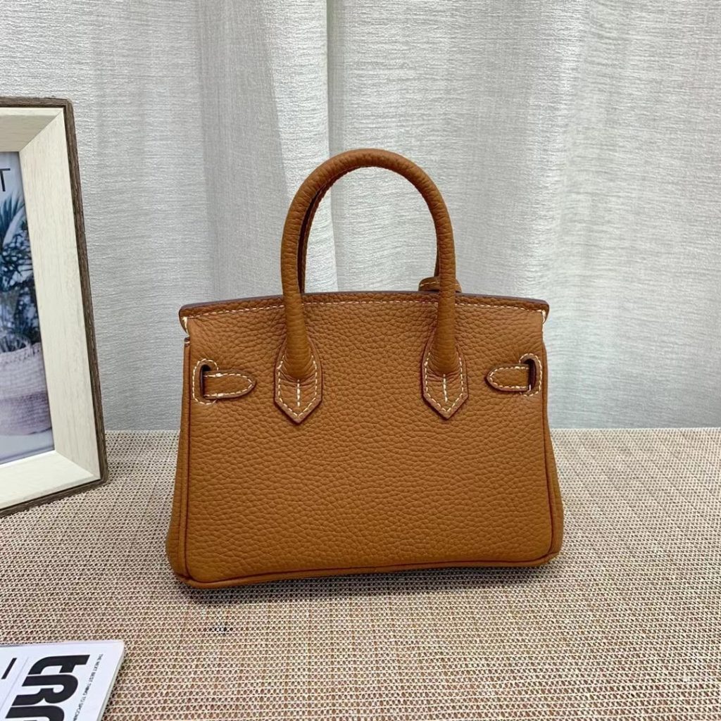 HERMES BIRKIN MINI GOLD HARDWARE EPSOM BROWN 20CM - Image 6