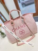 Chanel Deauville Shopping Tote Bag Pink 37Cm - Image 3