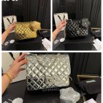 Chanel 24C Mirror Star Coin Purse Mini Flap Bag Metallic Silver 23Cm - Image 8