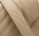 Saint Laurent Envelope Small In Quilted Grain De Poudre Embossed Leather Beige 21Cm 600195BOW912721 - Image 8