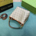 Gucci Gg Emblem Mini Bucket Bag Beige And Dark Brown 21Cm ‎815118 Fad6L 9758 - Image 3