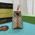 Gucci Gg Emblem Mini Bucket Bag Beige And Dark Brown 21Cm ‎815118 Fad6L 9758 - Image 5