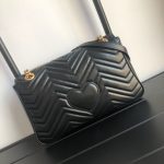 Gucci Marmont Medium Matelassé Shoulder Bag Black 26cm 443496 DTDIT 1000 - Image 4