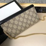 Gucci Gg Marmont Bicolor Wallet On Chain Beige Ebony 19Cm 546585 17Wag 1283 - Image 5