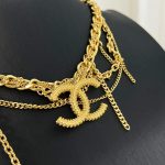 Chanel Cc Necklace Gold - Image 4